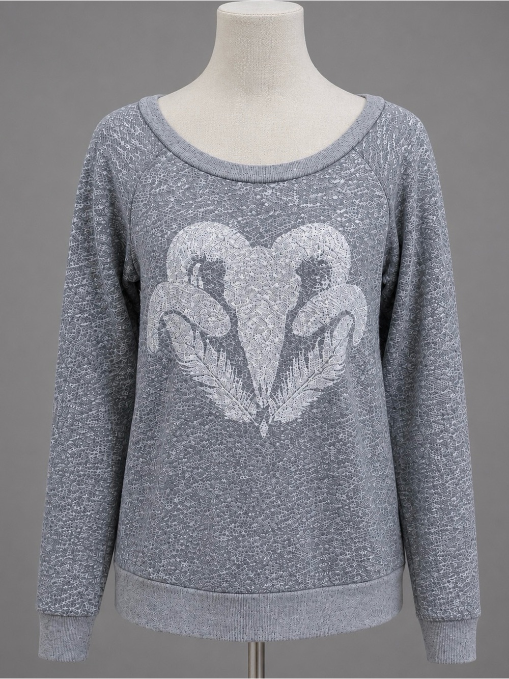 Volcom Gray Bull Graphic Sweatshirt Top L/14